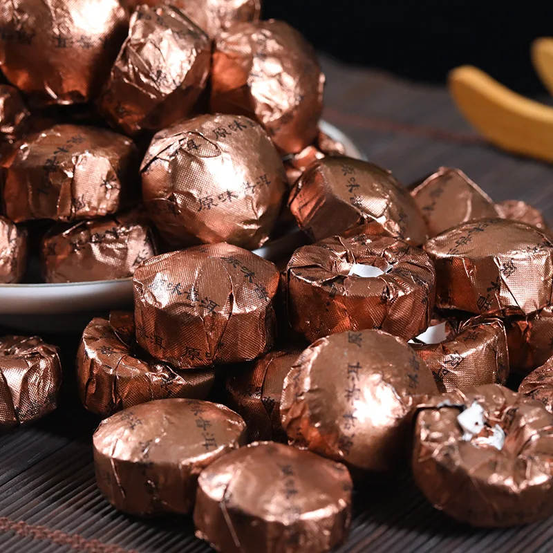 

5A Yunnan Pu'er tea Menghai aged original small round cake cooked cake mini small Tuo tea cooked Pu'er