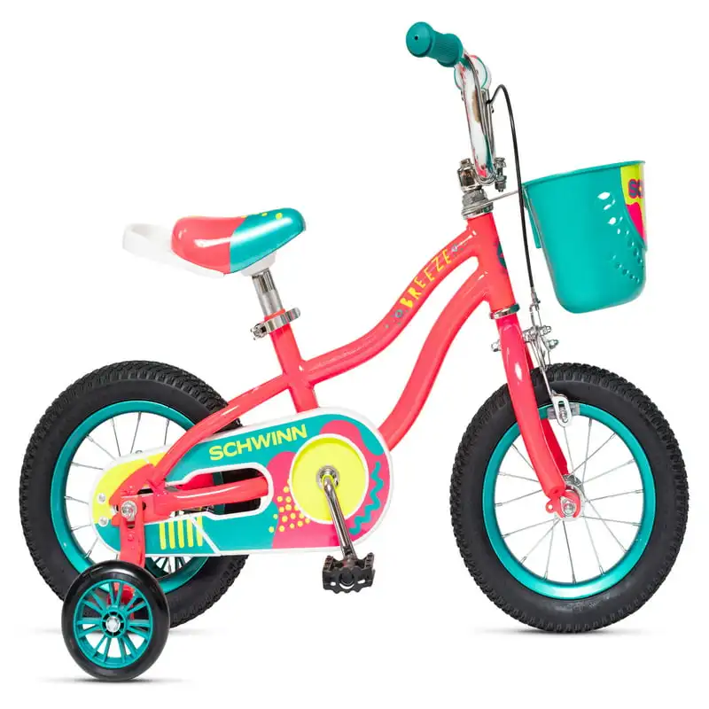 

12" Breeze Girls Bike with Basket, Pink