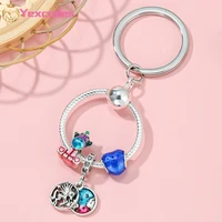unicorn diy keychain blue charm beaded pendant mens womens childrens brand jewelry gift handbag backpack clothes pendant