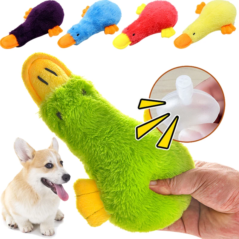 

Cute Pet Dog Cat Plush Animals Shape Squeak Sound Toys Funny Durable Chew Molar Bite Toy Suitable for All Pet Molar Training Toy