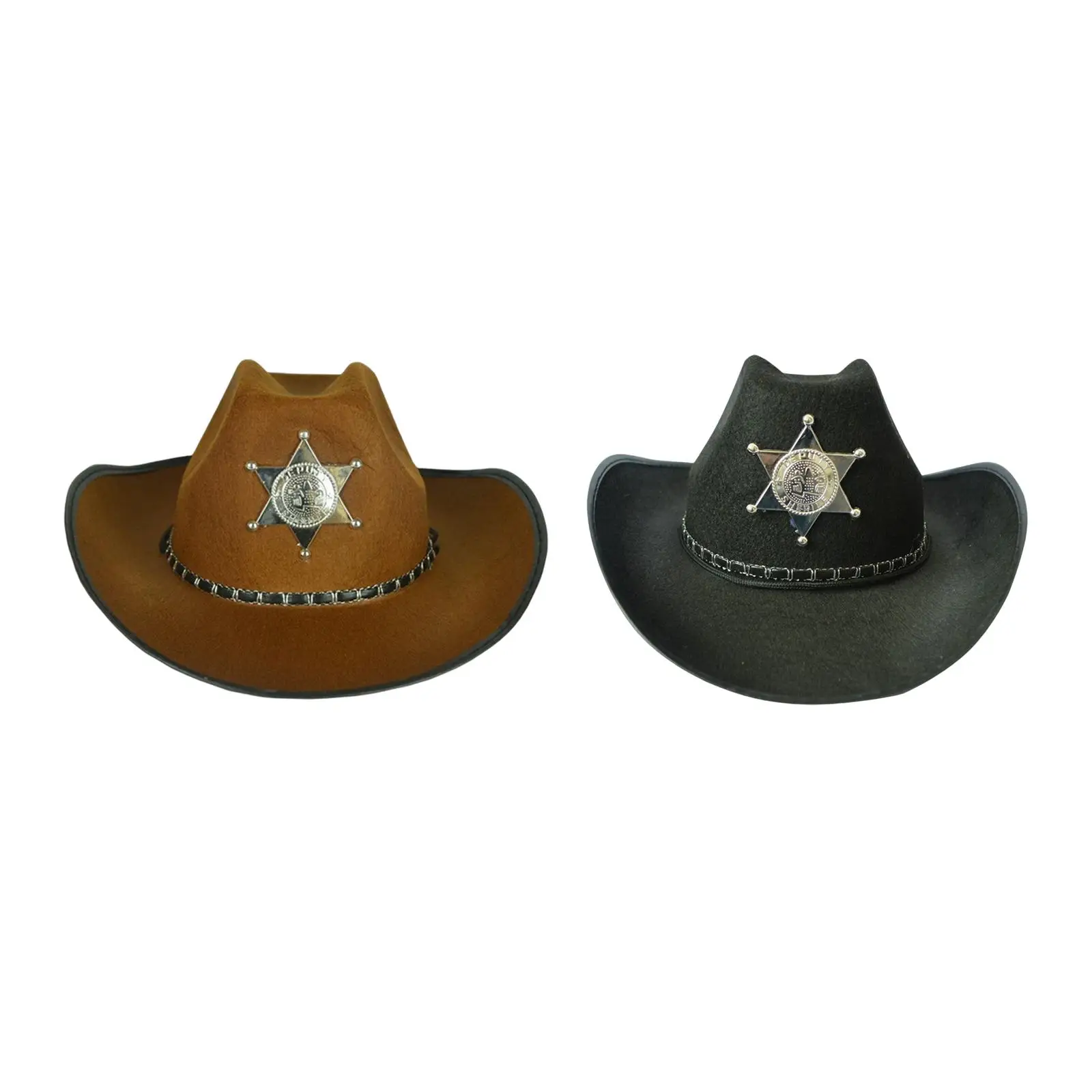 

Cowboy Hat Roll up Brim Jazz Hat Cowgirl Hat Sun Hat with String Sombrero