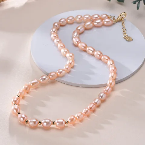 Серебряное жемчужное ожерелье HENGSHENG