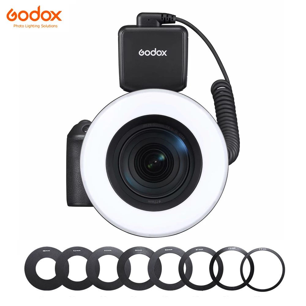 

Godox RING72 8W 5600K Macro LED RIng Light for DSLR Canon Nikon Camera