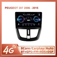 jiulunet for peugeot 207 2006 2015 car radio ai voice carplay multimedia video player navigation gps 2din android auto