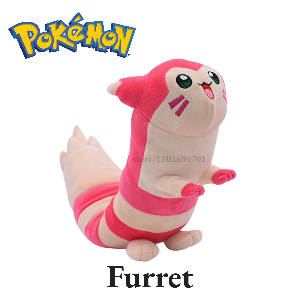 

47cm Pokemon Go Furret Plushies Pocket Monsters Plush Dolls Collection Soft Comfortable Stuffed Animals Kid Toy for Boy Girl