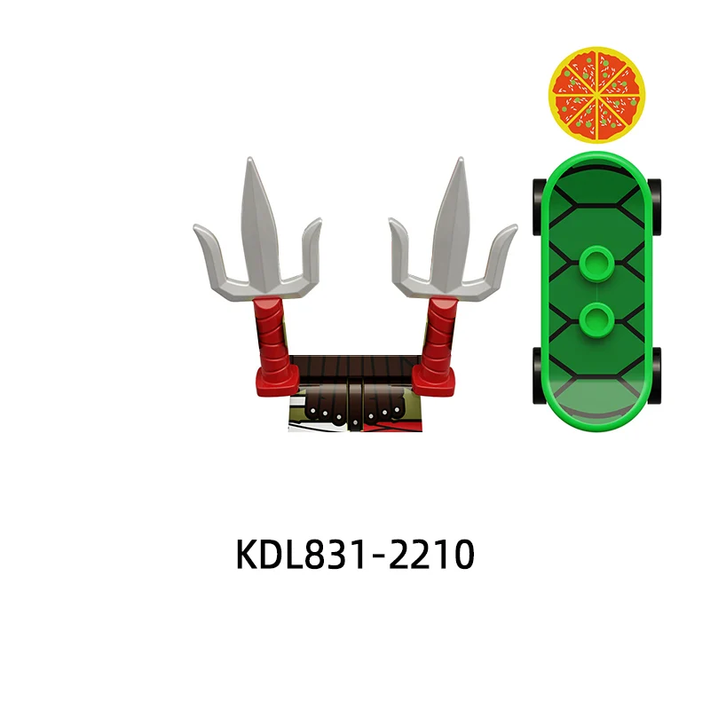 Фигурки Sai Knife Stick Nunchakus Weapons Брюки Запчасти для волос Модель Блоки MOC Набор