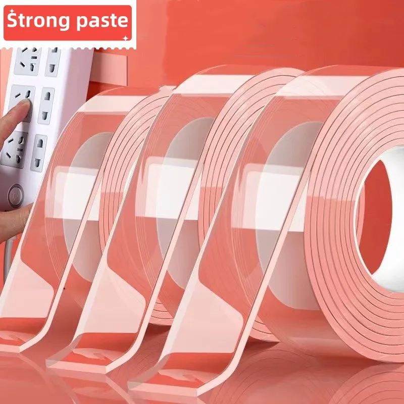 

1M/3M Nano Tape Double Sided Tape Transparent Reusable Waterproof Adhesive Tapes Cleanable Kitchen Bathroom Supplies Tapes