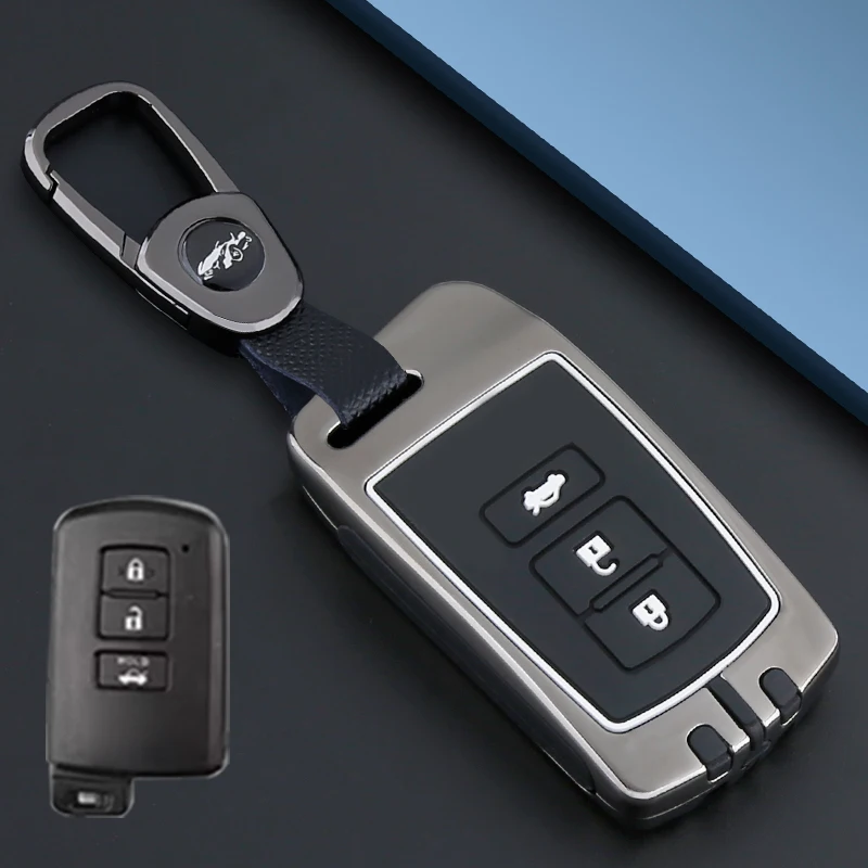 

Сплав и силикон для Toyota Rave 4 2017 Auris Camry 50 2012 Land Cruiser Highlander 2015 чехол, держатель для ключа Fob