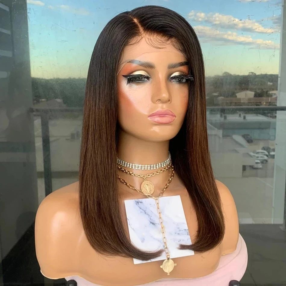 

24“Long Ombre Honey Blonde Straight 13*4 Lace Front Wig Pre Plucked Glueless Brazilian Human Hair For Women Hd Lace Frontal Wig