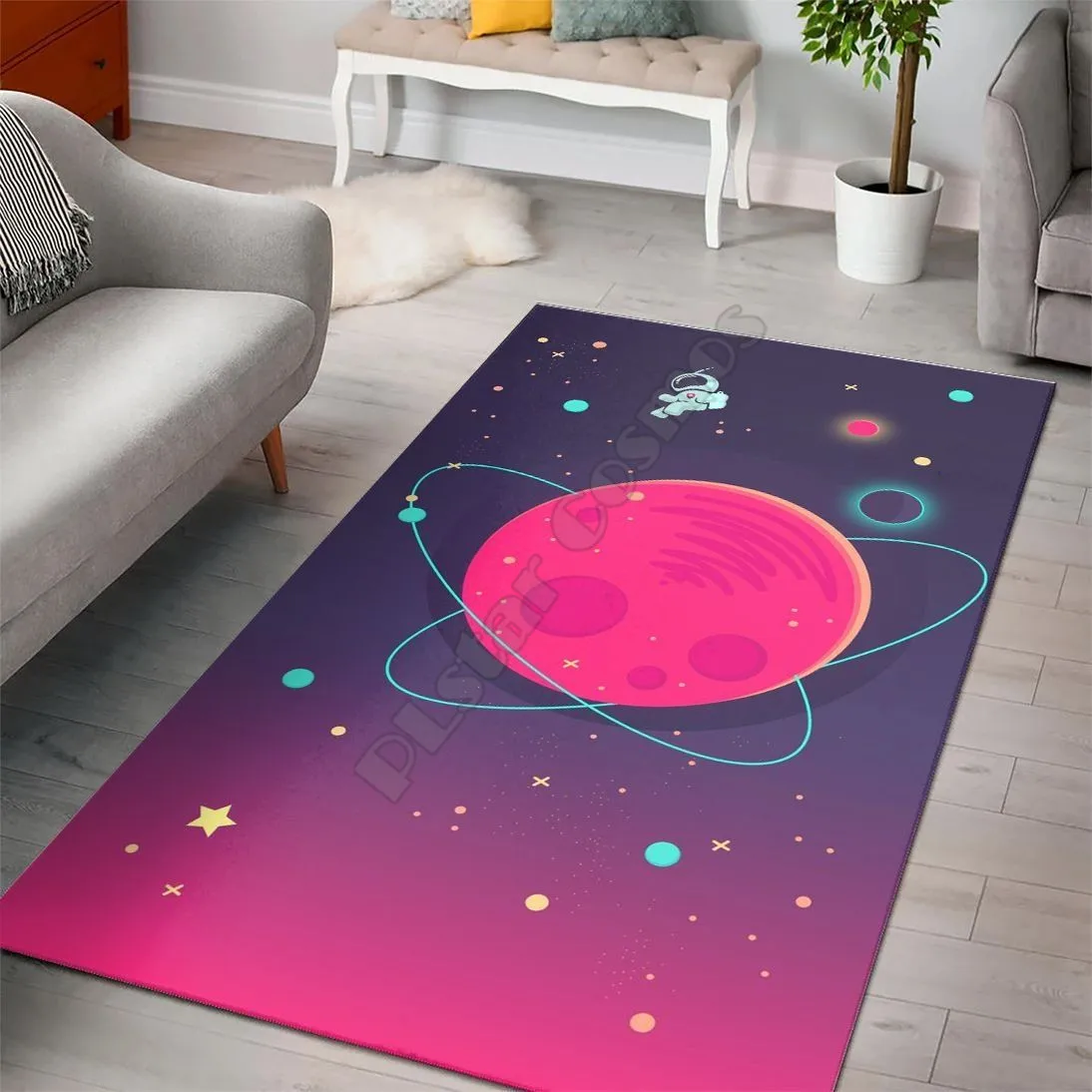 

Astronaut Area Rectangle Rugs 3D All Over Printed Rugs Mat Rugs Anti-slip Carpet Home Decoration
