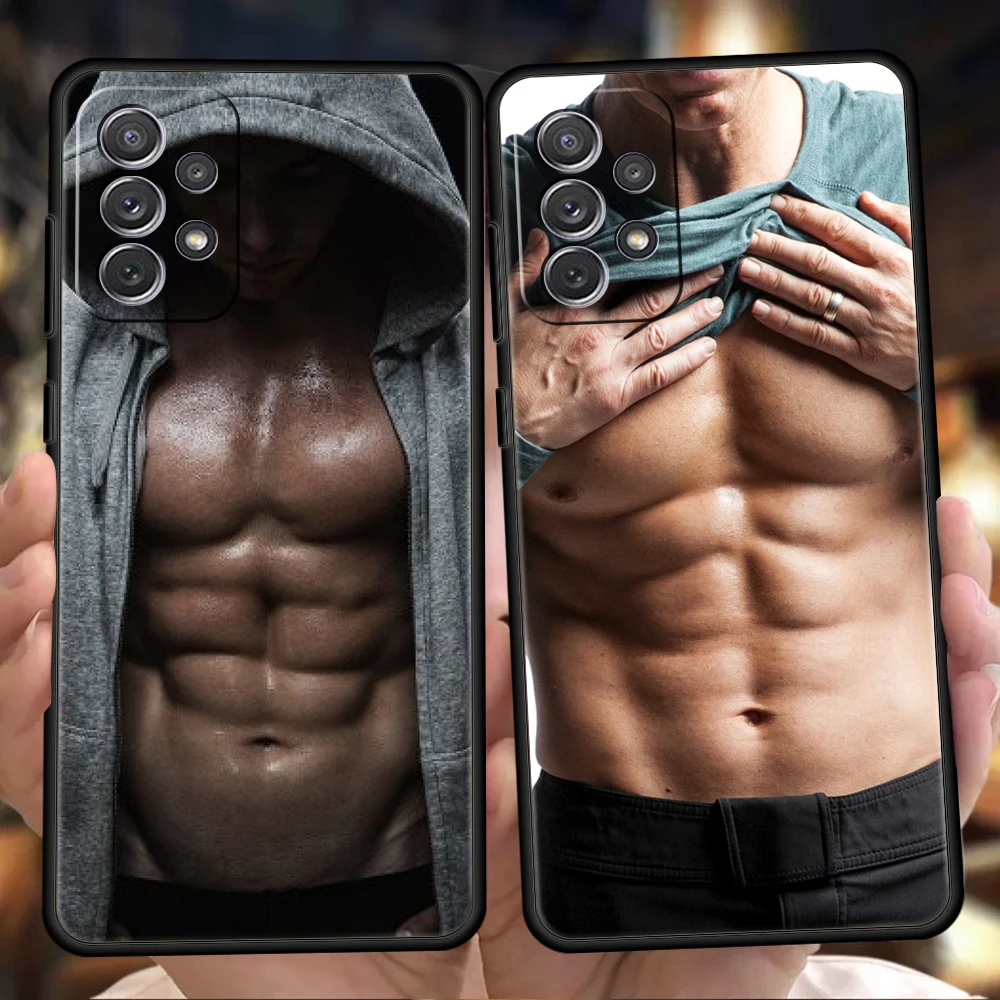 

Мужской силиконовый чехол для брюшных мышц для Samsung Galaxy A32 A52 A13 A22 A72 A51 A71 A41 A11 A31 a21