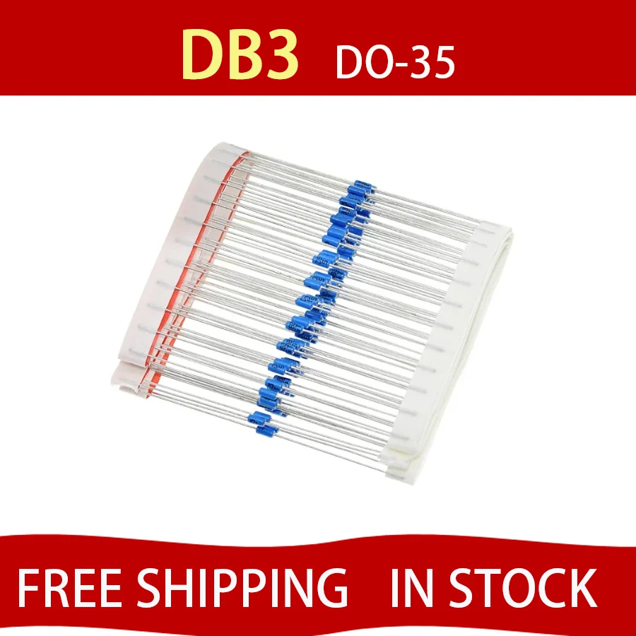 

50 шт., DB3 DB-3, светодиоды DO-35 триггер Diac, оптовая продажа, электронные