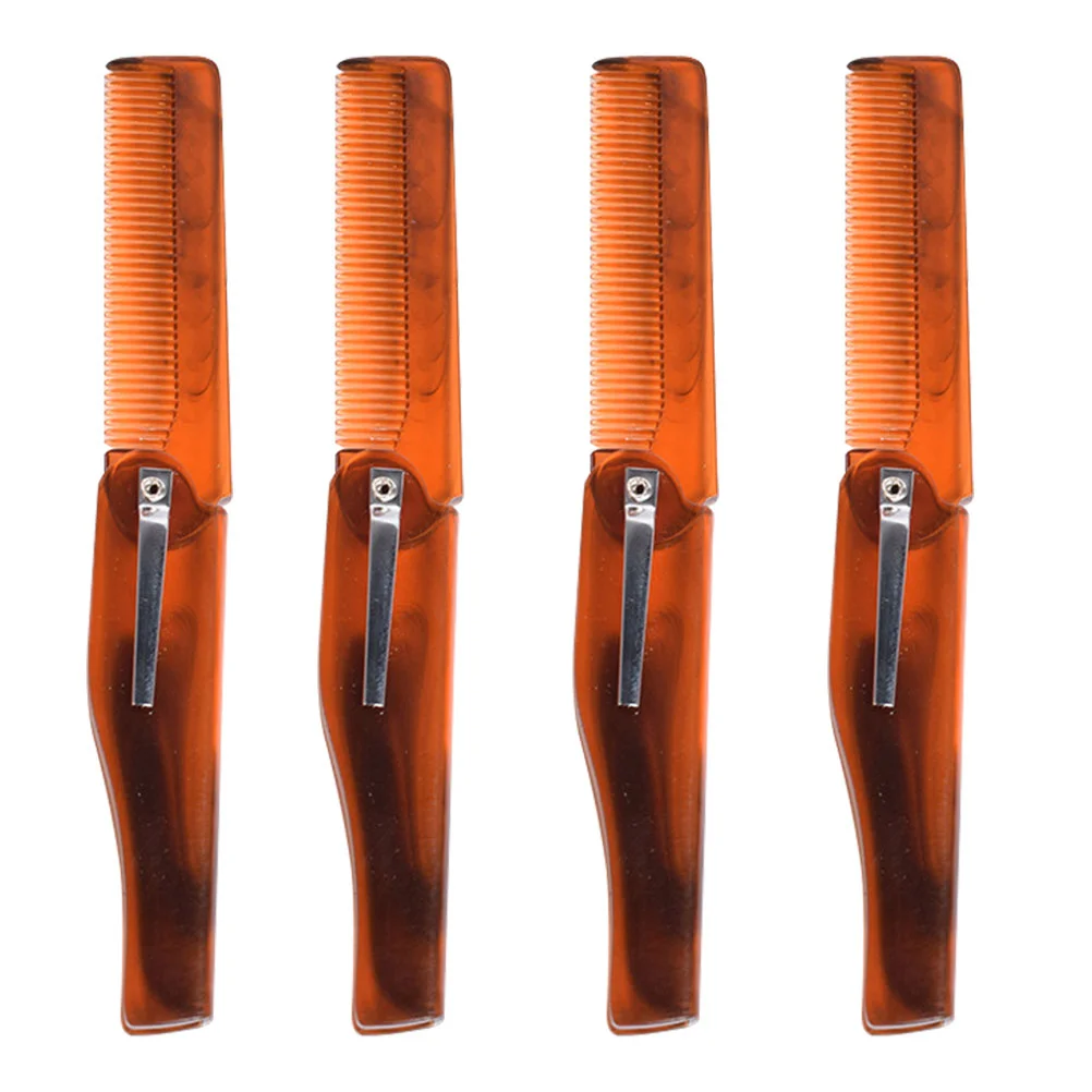 

Comb Hair Combs Folding Men Oil Brush Gift Styling Mustache Beard S Pocket Salon Fine Plastic Static Compact Portable Detangle