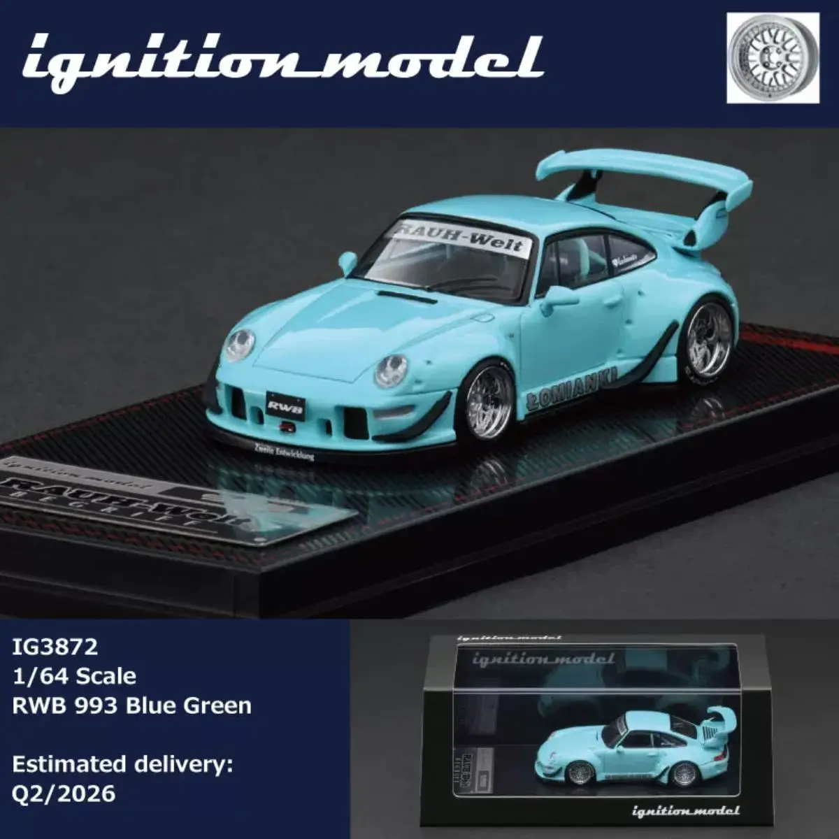 Фото Модель автомобиля Ignition Model 1:64 Porsche 911 RWB 993 