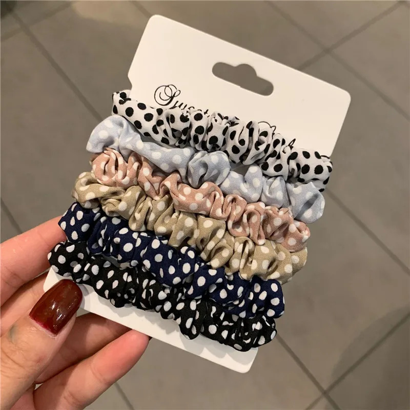 

Jewelry Gifts Women Large Intestine Hair Ring Head Rope 6 Pcs Set