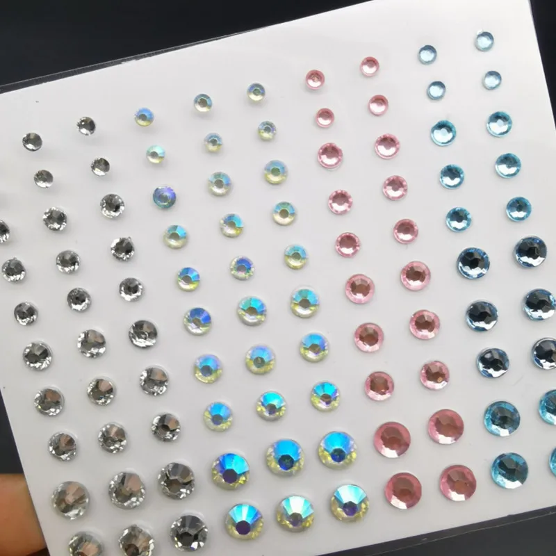 Подводка для глаз макияжа тени век с бриллиантами праздничное украшение разных