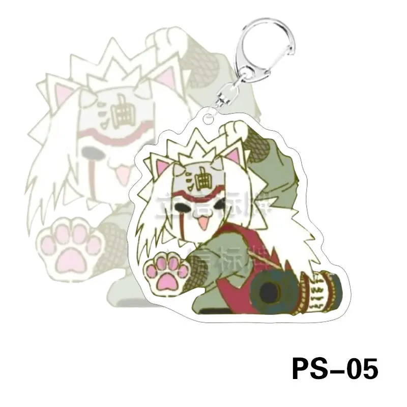 

Anime NARUTOS Keychain Cartoon Cute Cat Cosplay Characters Q Version Acrylic Akatsuki Keyring Woman Car Gift Jewelry Key Chain