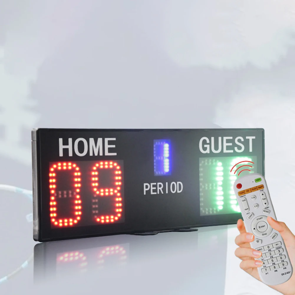 

Digital Scorer Electric Scoreboard 5-level Brightness 5v/2A Remote Control Removable For Tennis Basketball Billiard