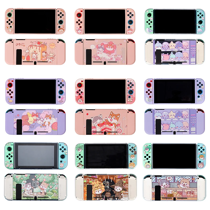 

2022 New Cartoon Protective Shell For Nintendo Switch TPU Cover NS Joycon Controller Thumb Grip Cap Set Switch Protection Case