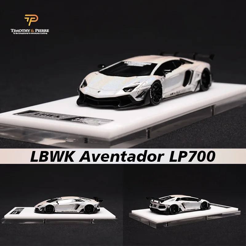 

Популярная модель автомобиля TP 1:64 LBWK шторка LP700, Переливающаяся белая Полимерная коллекция, миниатюрная модель автомобиля