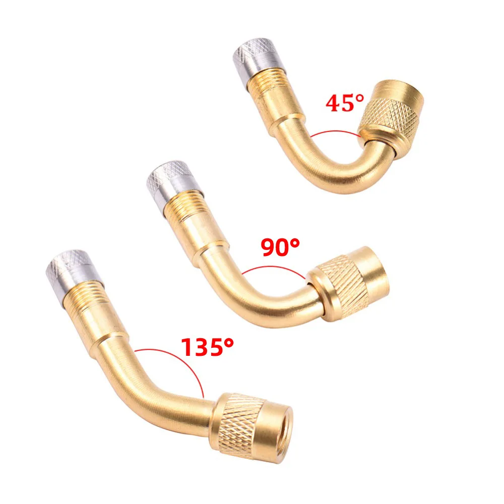 

45/90/135 Degree Air Tyre Valves For Truck Motorcycle Cycling Accessories Adapter Car Valve Extension Stem Brass High qualit