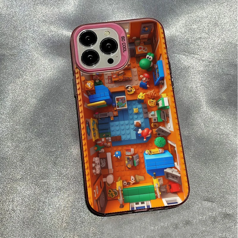 Роскошный чехол для телефона Building Block House M-Marios Xiaomi Redmi Note 9S 10 11 12 13 Pro Plus 4G 5G матовая