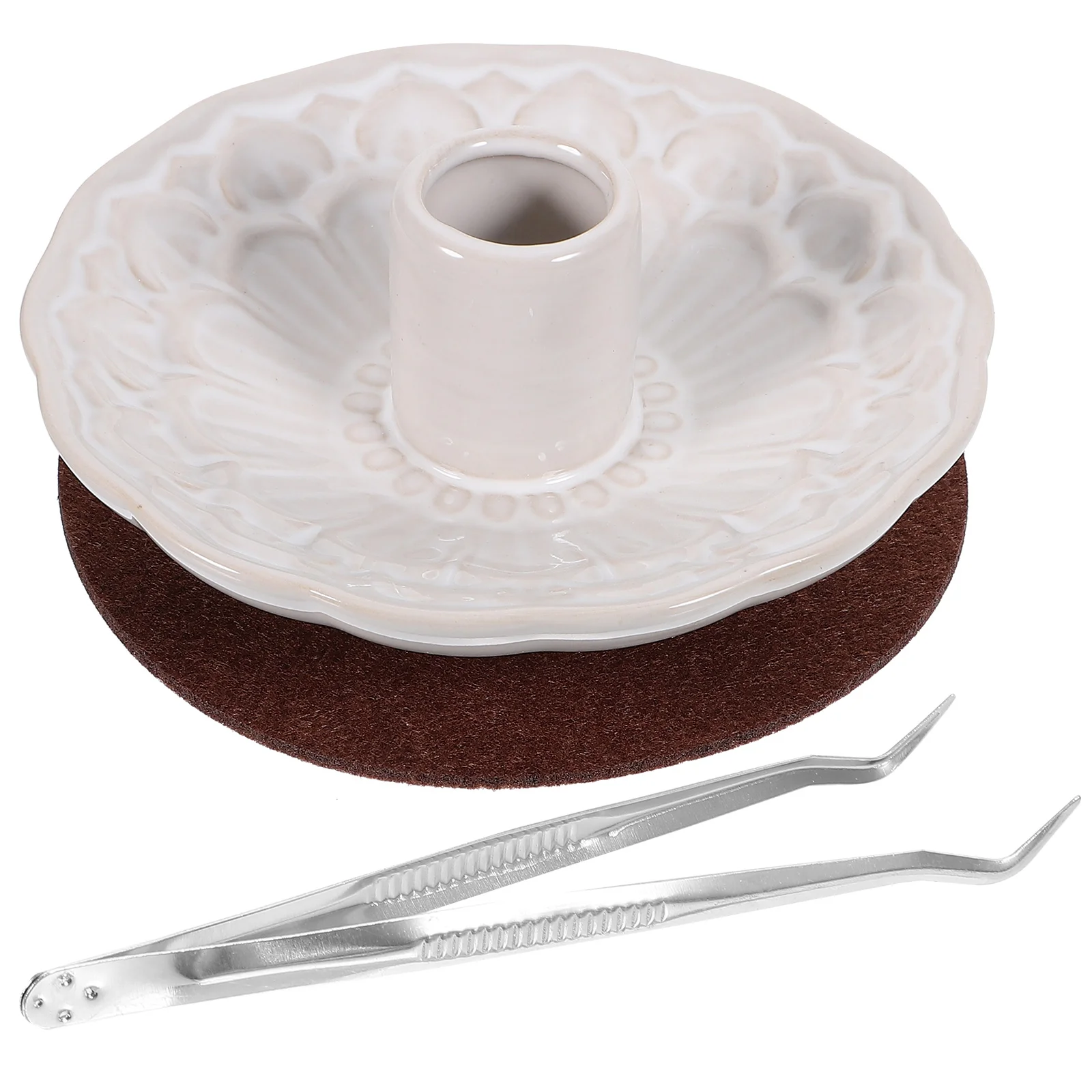 

1 Set Purifying Sage Stick Holder Wood Stick Burner Ceramic Holder