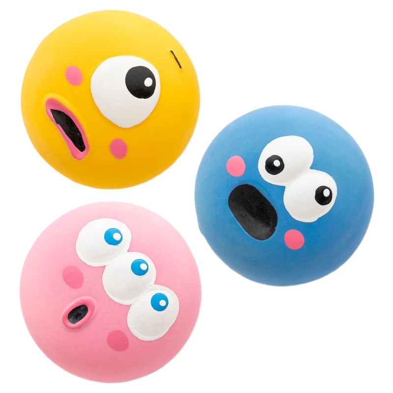 

Dog Squeak Toys for Small Dogs Soft Rubber Ball 2.2 Inches Interactive Puppy Chew Toy for Fetch and Retrieve Training