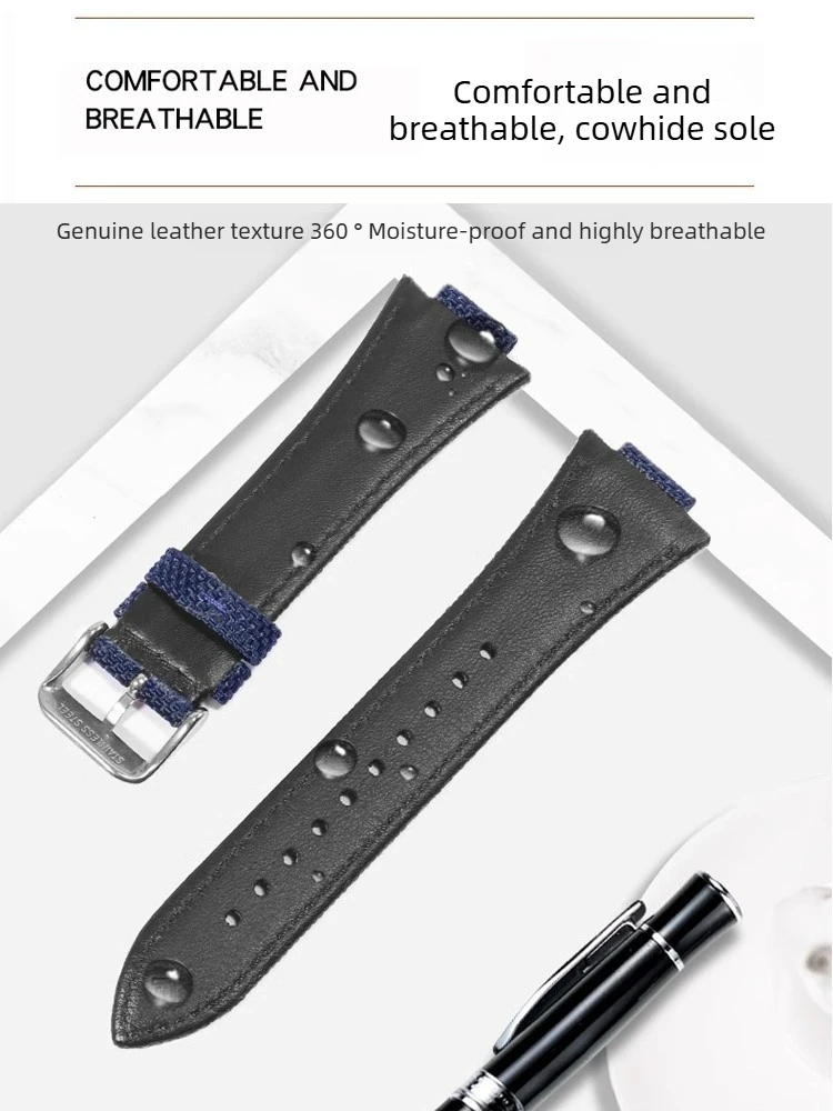 Фото Подходит для часов Casio GST-B400 EFB-680, спортивных, альпинистских, из нейлонового полотна, с выпуклым циферблатом. №2