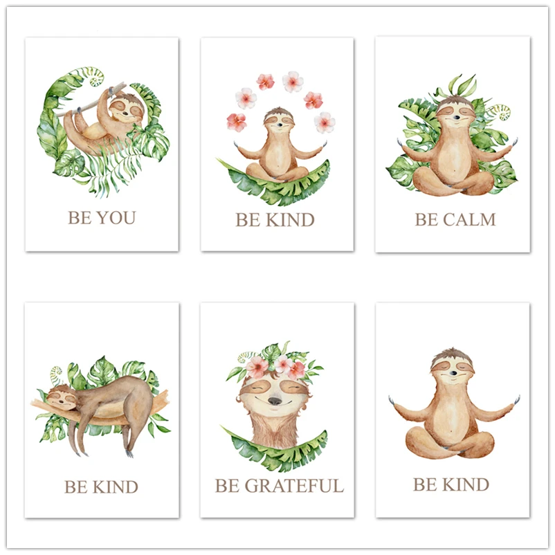 

DIY Diamond Painting Sloth Tree Nursery Cartoon Full Diamond Diamond Embroidery Animal Cross Stitch Mosaic Girl Boy And Children