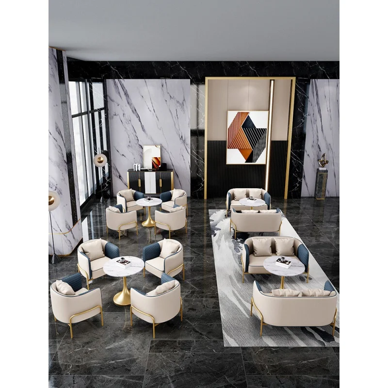 

Светильник лый роскошный стильный диван для офиса для переговоров, сочетание дивана для салона красоты, сиденья для карт, современный отель...