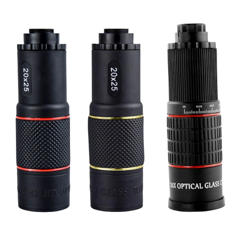 

4K HD Cellphone Telephoto Lens Universal Zoom 20x 22x Monocular Telescope Magnifier Telescopic Spyglass for Digital Camera