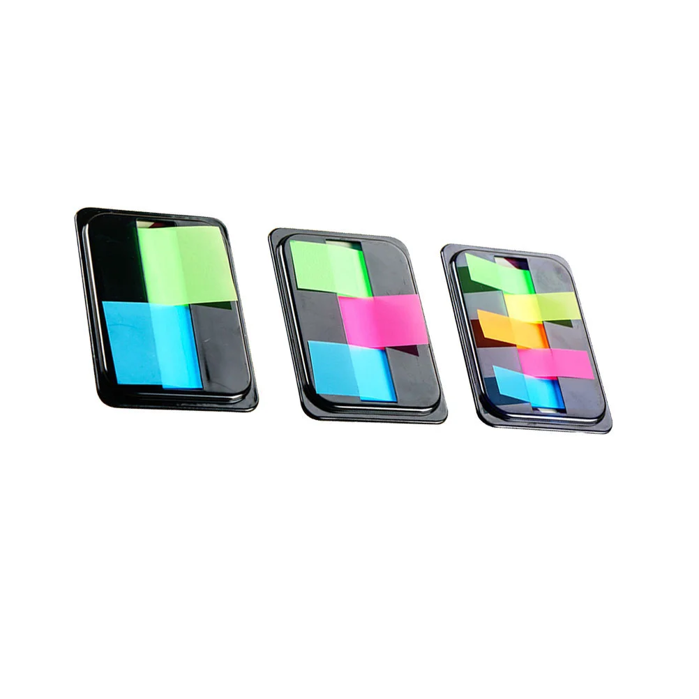 

3 Packs Color Page Markers Colored Labels Neon Tabs Sticky Notes Pet Tags Boxed