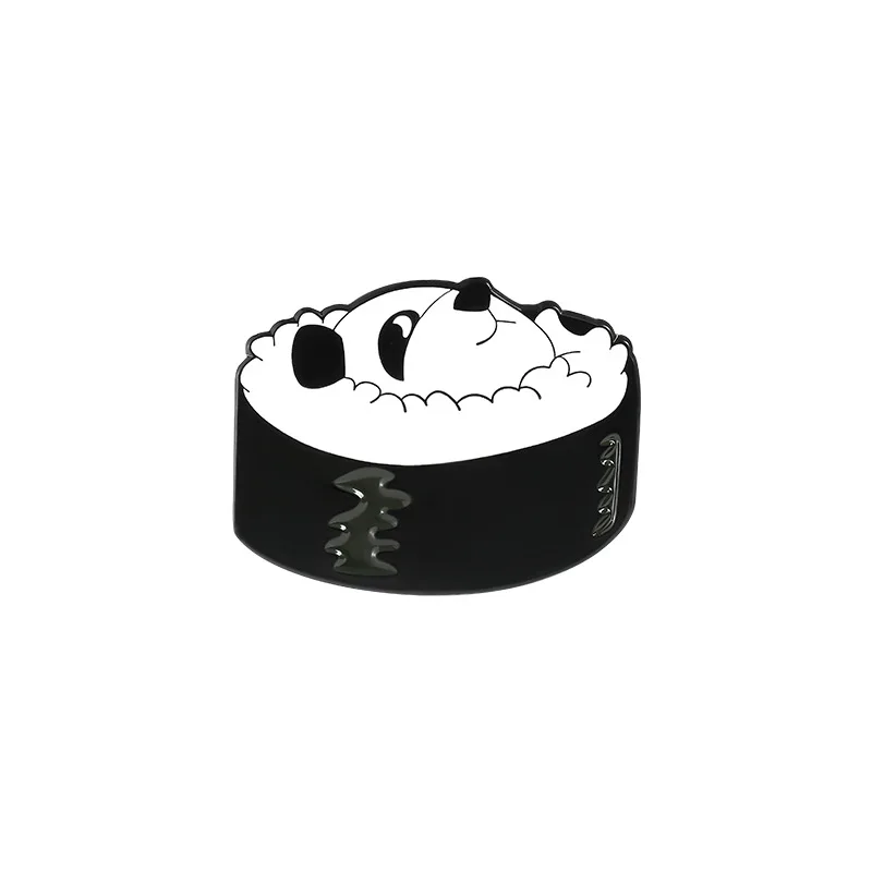 Sushi Rolls Panda Badge Brooch Pins Kawaii Anime Food Animal Collection Enamel Brooches Jewelry Anime Lapel Pin for Collar Deco images - 6