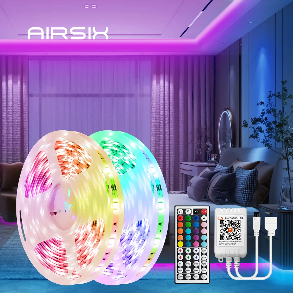 fita led rgb 5050 luz negra IP20/IP65 lampada de 12V para quarto Bluetooth WIFI controller leds decoração luzes natal iluminação luminaria