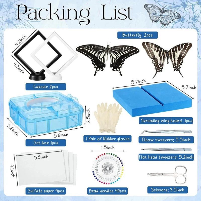 Набор для насекомых образцы бабочек класса Обучающие булавки бумажные пинцеты