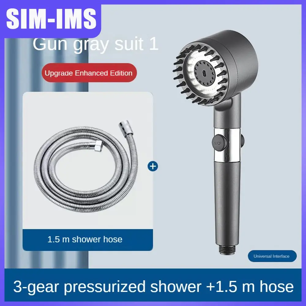 

Three Speed Adjustment Bathroom Shower Filter Shower Head Waterproof And Moisture-proof Equipped With Switch Sturdy And Durable