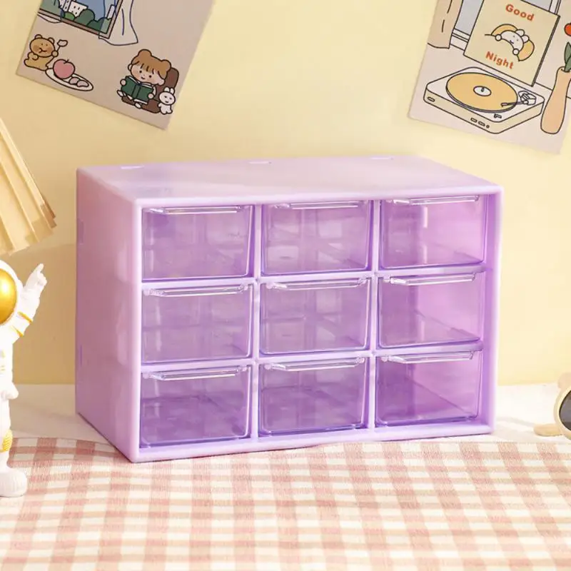 

9 Grids Jewelry Organizer Finishing Box Cosmetic Storage Box Makeup Organizer Desktop Drawer Drawer Storage Box Home Supplies