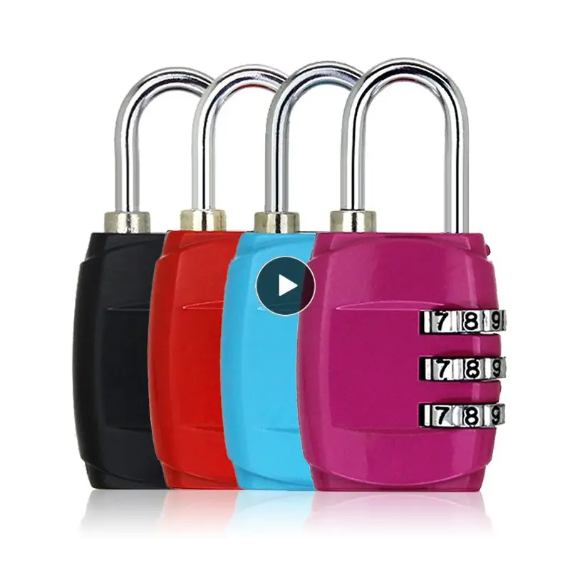 

Luggage Travel Lock 3 Dial Digit Password Combination Padlock Suitcase Luggage Metal Code Lock Mini Coded Keyed Anti-Theft Locks