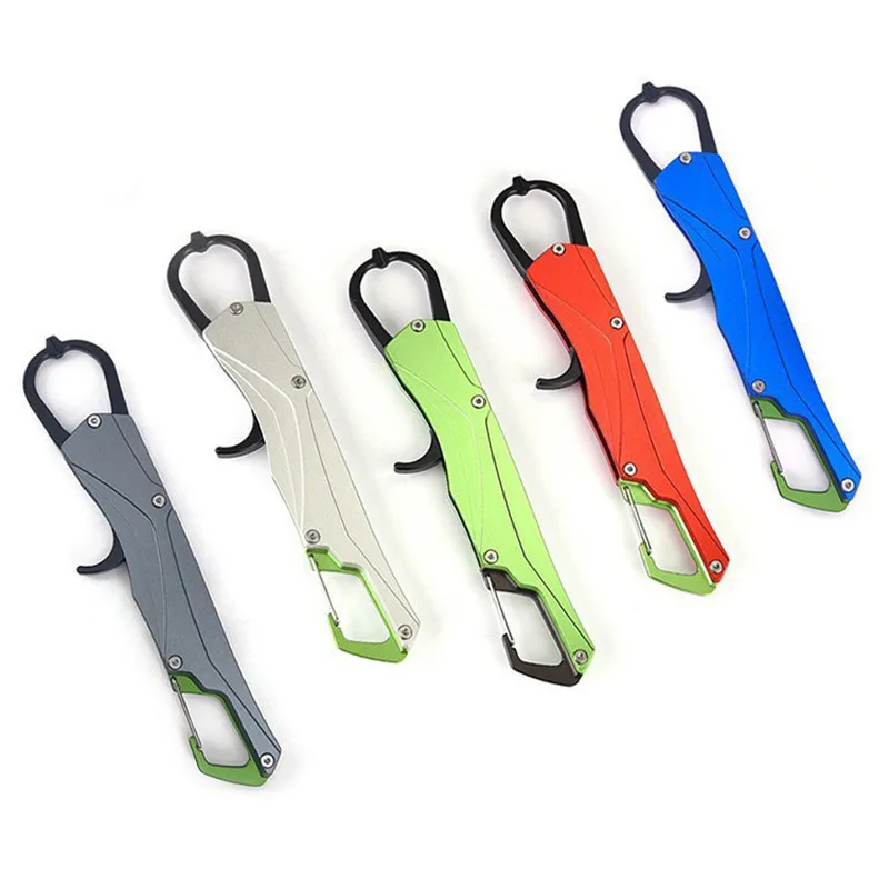 

Gun Handle Fish Control Device Stainless Steel Aluminum Alloy Fish Lip Clip Anti-Rust Lure Grasp Carry Pick Plier Anti-lost rope