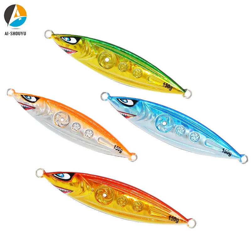 

AI-SHOUYU Metal Jig Slow Casting Spoon 150g/200g/250g Artificial Bait Off Shore Lead Jigs Saltwater Fishing Tackle Minnow Lure