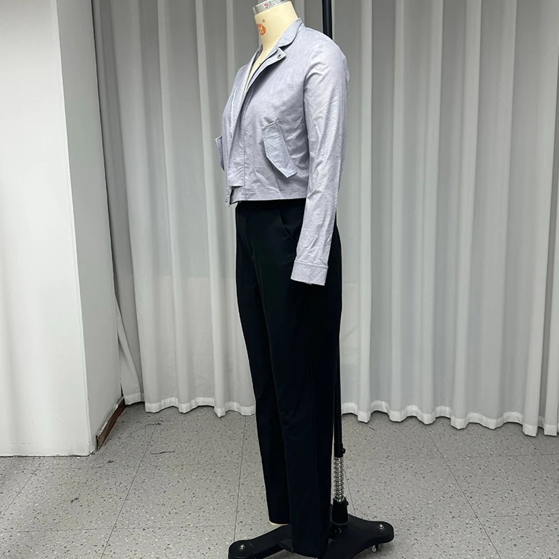 Waytobele Осенний комплект из 2 предметов женский повседневный простой с лацканами и