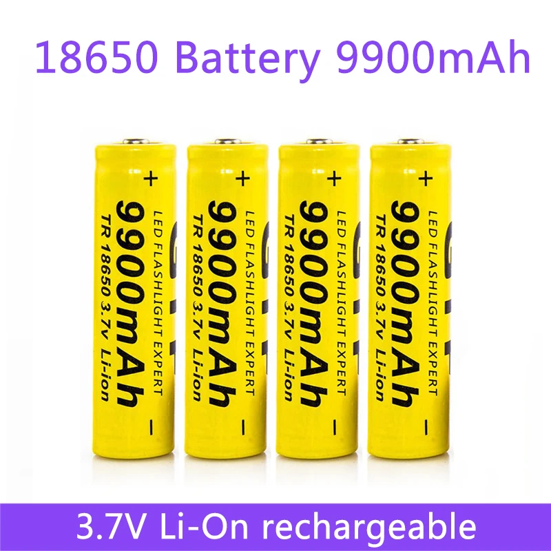 

Аккумуляторная литий-ионная батарея 18650, 3,7 в, 9900 мА/ч, для светодиодных фонариков, стандартная литиевая батарея + Бесплатная доставка