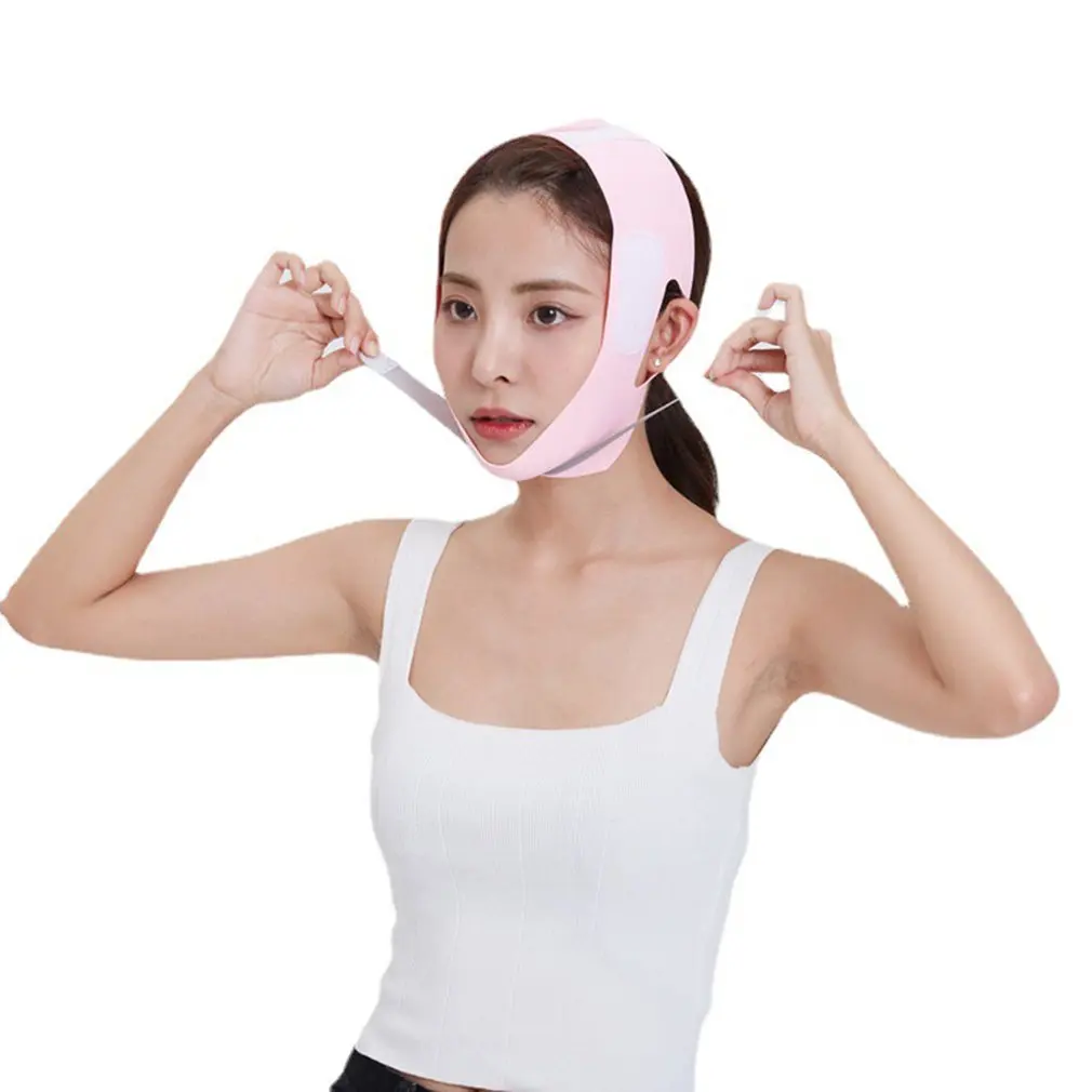 

Double Chin Reducer Chin Up Slimming Strap Fixed Belt Face Lifting Strap For Women V-Line Facial Lift Bandage Sculpt Bandage