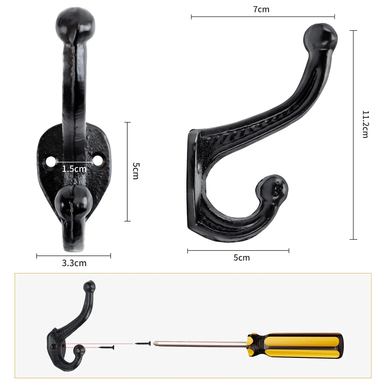 4 Упаковки Винтажные Антикварные Металлические Настенные Крючки Для Мебели