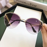 ms wu kuang han edition personality womens sunglasses ocean color transparent gradient cycling aviator sunglasses accessories