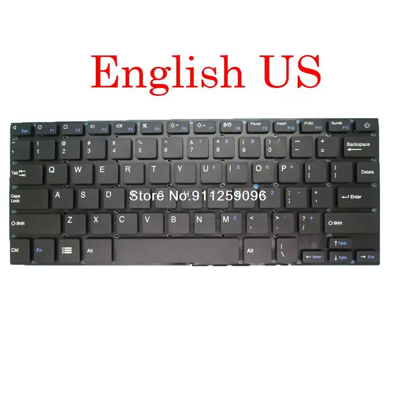 

Laptop Keyboard For Hyundai For HyBook HTLB14INC4Z1ESG English US Spain SP Latin America LA Black New