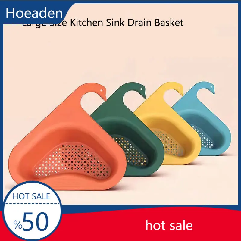 

Large Drain basket Kitchen Drain Basket Triangle Drain Rack Leftover Filter Sink
