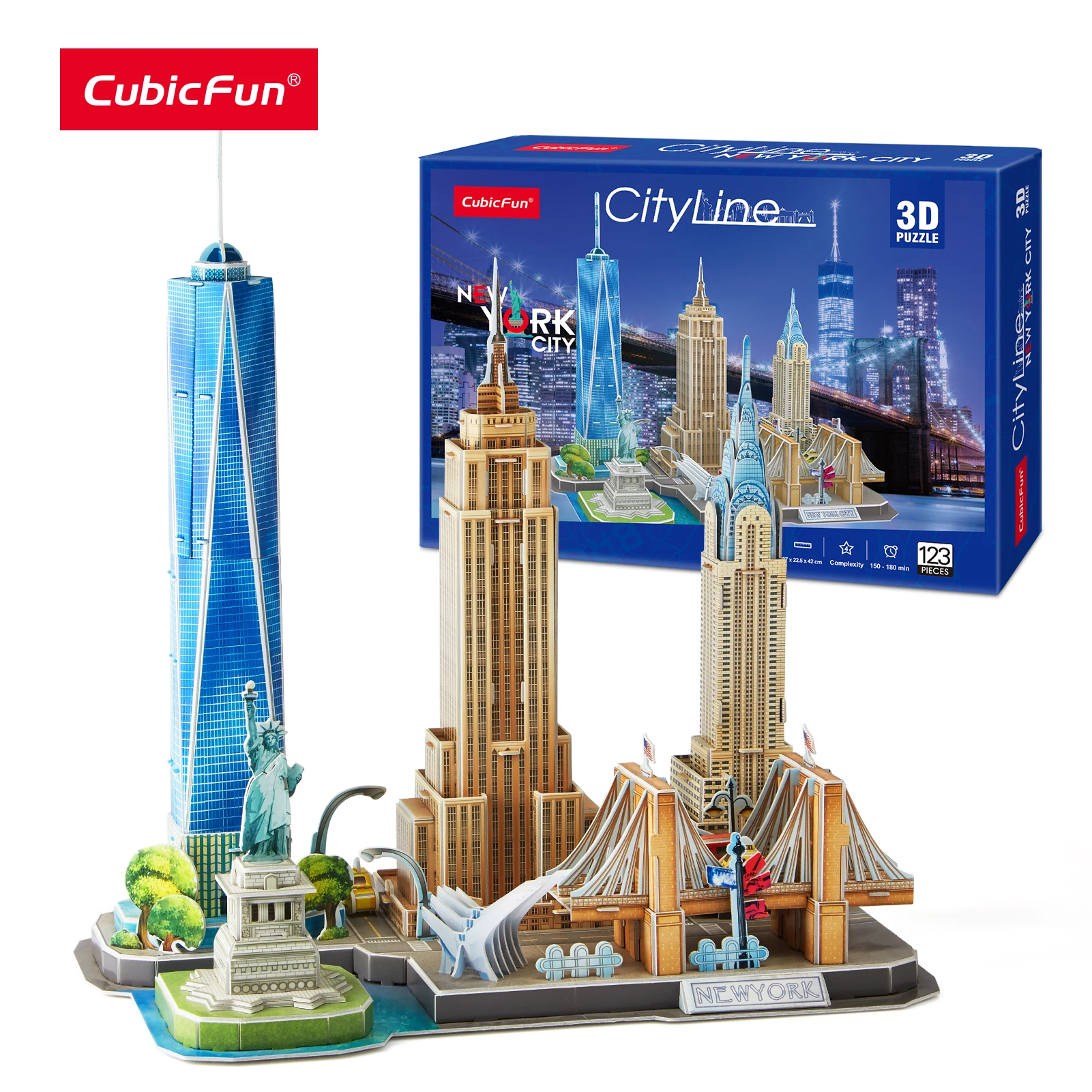 3D Пазлы CubicFun наборы моделей для взрослых Статуя Свободы Империя здание штата