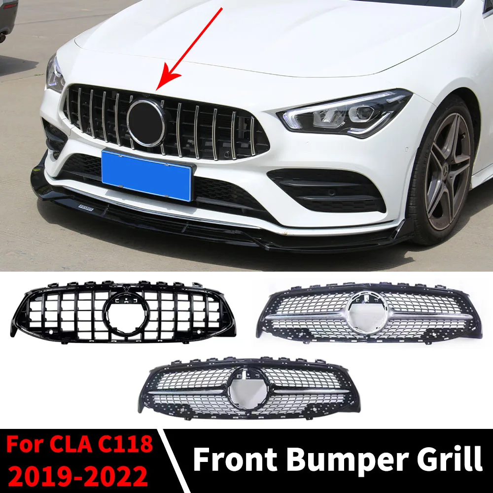 Facelift тюнинг передняя решетка бампер Гриль GT Алмазная сетка для Mercedes Benz CLA C117 W117 C118